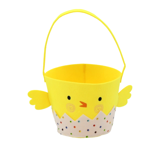 Coșuleț de Paște din fetru cu puișor