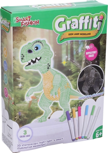 Lampă LED de desenat cu dinozaur, 19 cm