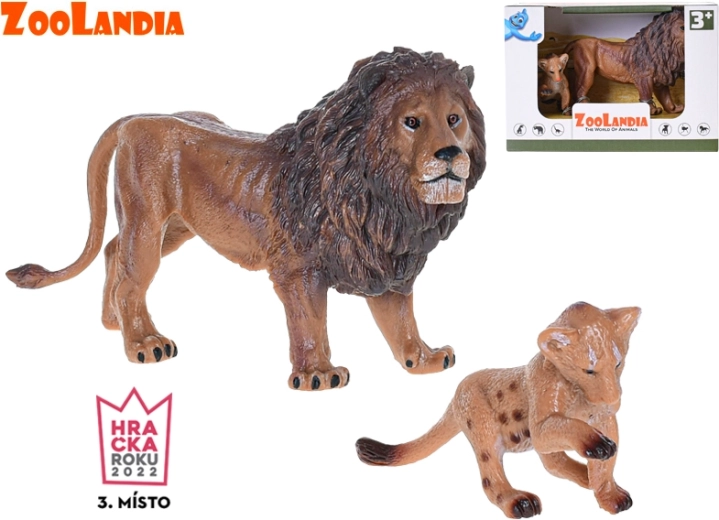 Zoolandia figurine leu cu pui 8,5–13 cm în cutie