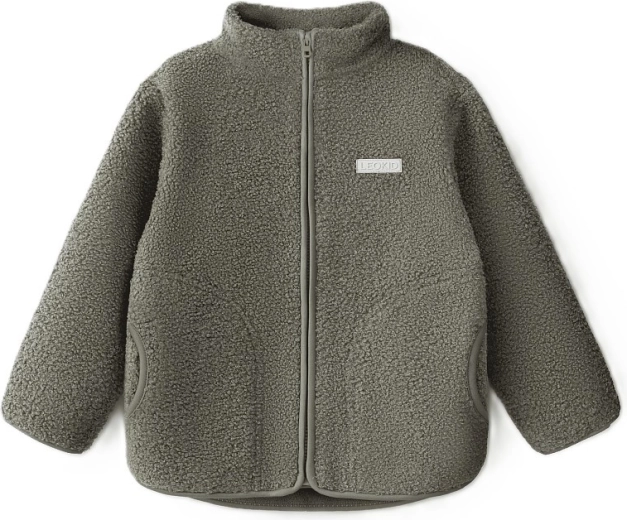 Leokid jachetă fleece Theo Vetiver Green 116