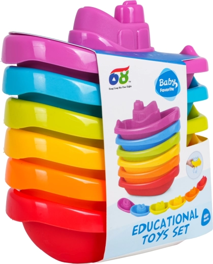 Set de bărcuțe colorate pentru baie - 6 buc.