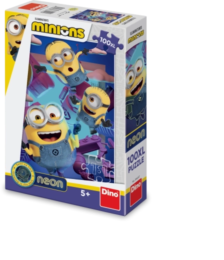 Puzzle neon Minionii cu 100 de piese XL