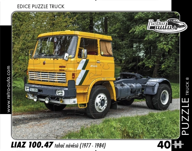 Puzzle RETRO-AUTA – LIAZ 100.47 cap tractor pentru semiremorci, 40 de piese