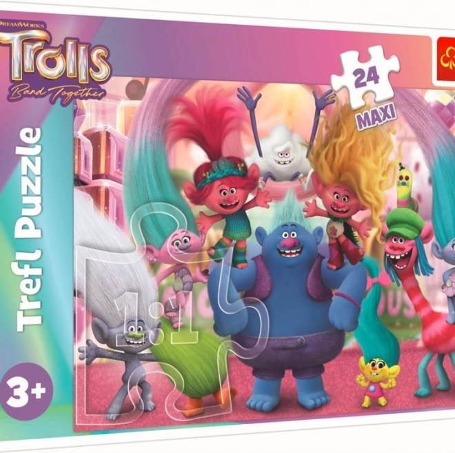 Puzzle maxi 24 piese – în lumea TROLILOR