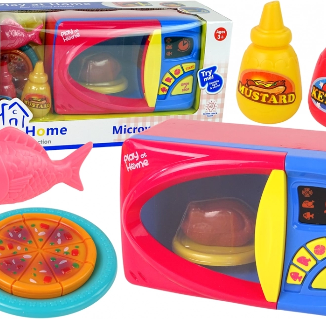 Cuptor cu microunde pentru copii cu accesorii pe baterii