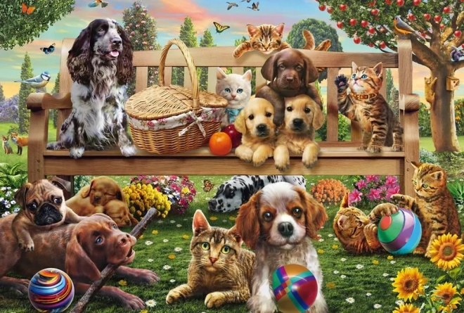Puzzle Picnic în grădină 200 de piese