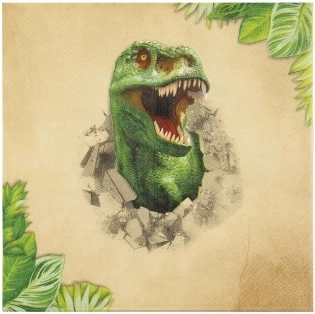 Șervețele de hârtie cu motiv Dino, 12 buc