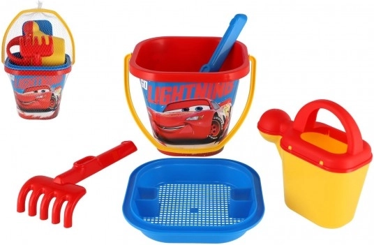 Set pentru nisip CARS 5 piese în plasă Wader