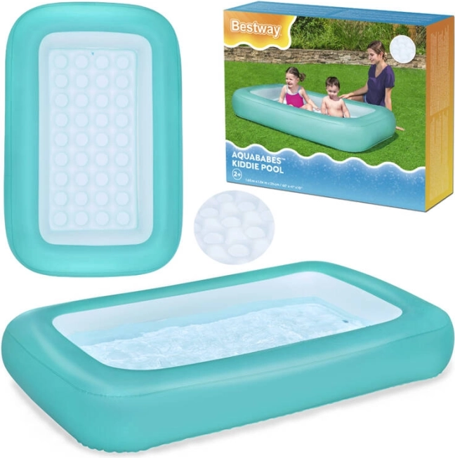 piscină gonflabilă pentru copii BESTWAY Aquababes cu fund moale, dreptunghiulară
