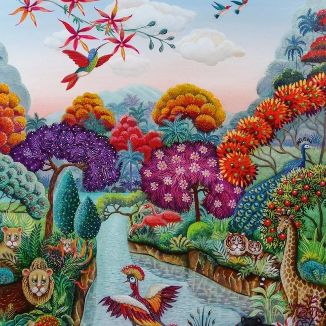 Puzzle Heye Grădina exotică: Raiul florilor 500 piese
