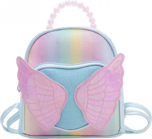 Rucsac copil cu aripi albastru 22 cm