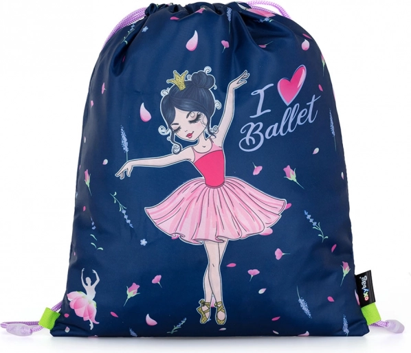 Săculeț pentru sport cu motiv de balerină