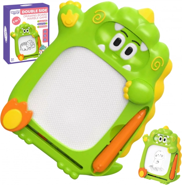 Woopie tablă magnetică miraculoasă 2‑în‑1 cu joc pinball – verde