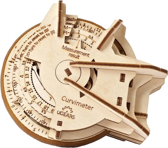 UGEARS curvimetru mecanic din lemn STEM – puzzle 3D (opisometru)