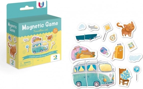 joc magnetic pisică în călătorie – magneți creativi pentru copii