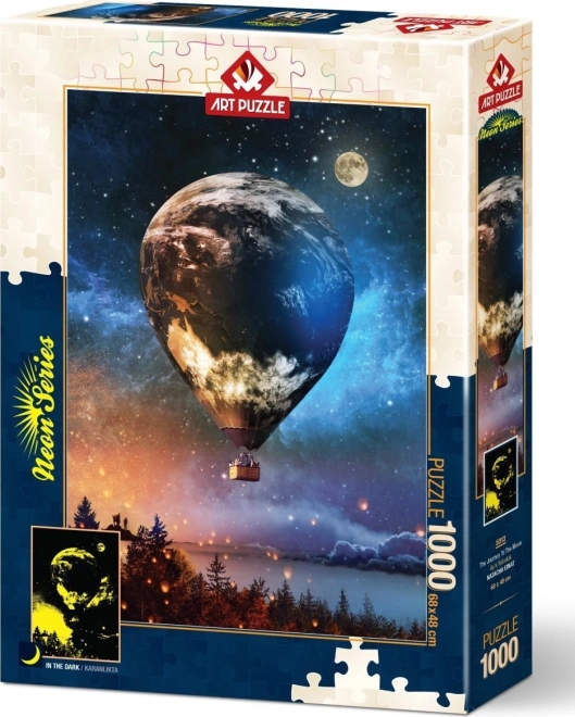 Puzzle strălucitor Drumul spre Lună 1000 piese
