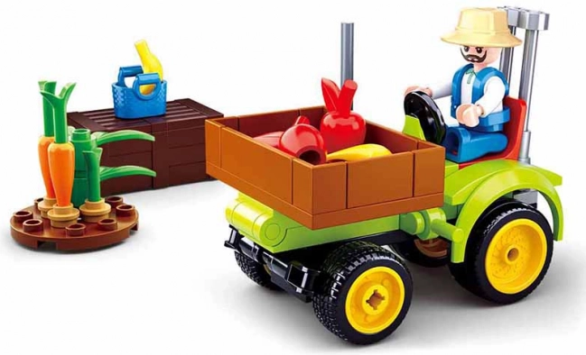 Construcție Sluban Orășel Ferma Tractoraș cu Fructe