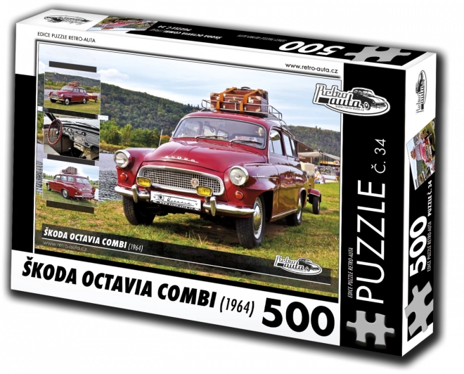 Puzzle Retro-Auta Škoda Octavia Combi 1964 – 500 piese