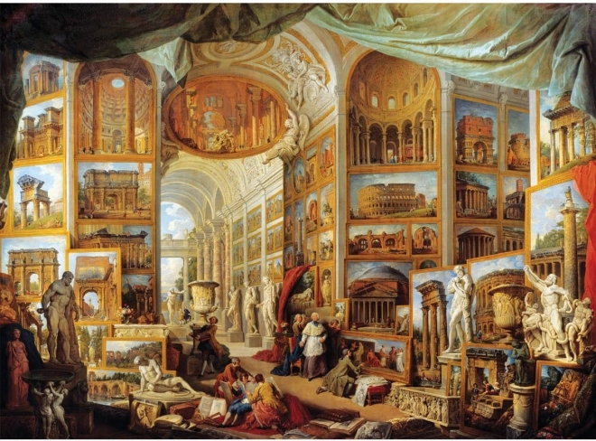 Puzzle Interioare imaginate galerie de artă 1000 piese