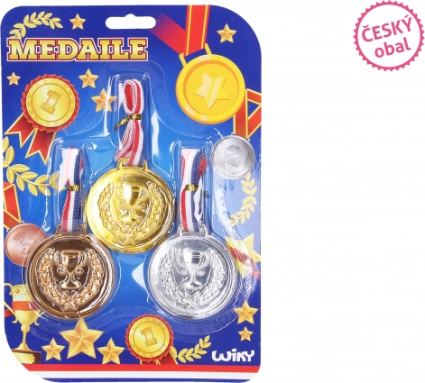 Set medalii 6cm, 3 buc