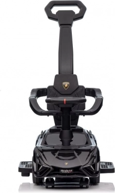 Bicicletă de împins cu bară de ghidare Lamborghini QLS-996T – negru