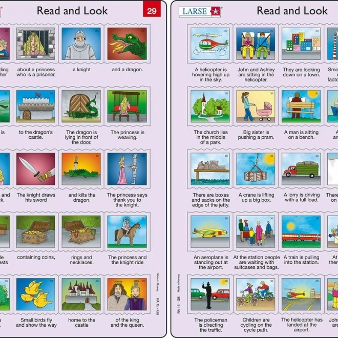 Puzzle engleză – propoziții mai lungi, 20 de piese