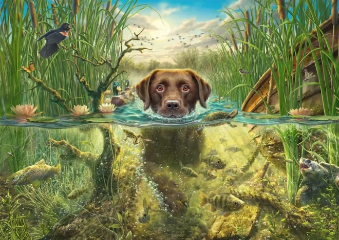 Puzzle Schmidt labrador de ciocolată 1000 de piese