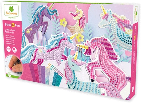 Set creativ XXL cu mozaică - unicorni
