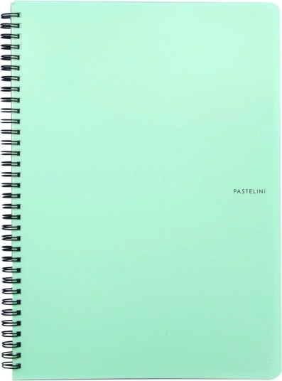 Bloc cu spirală A5 Pastelini, verde, coperți PP