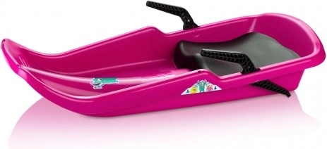 Sanie Bob Cyclone Monster din plastic cu scaun și frâne – Roz
