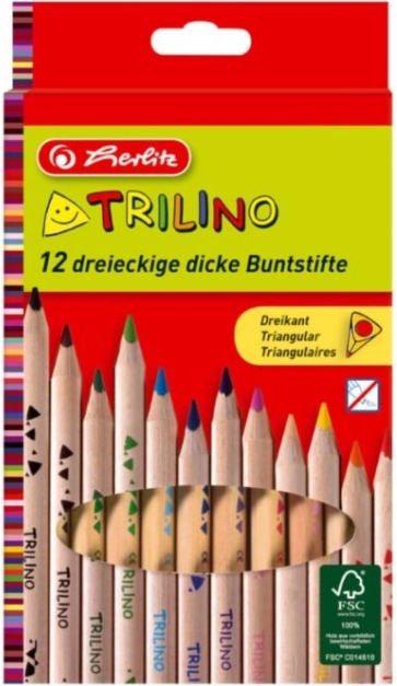 Pasteluri Trilino 12 culori HERLITZ