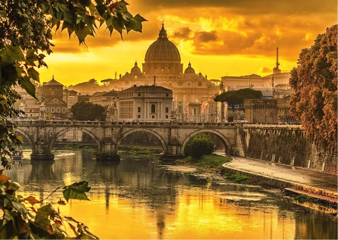 Puzzle Lumina de aur deasupra Romei 1000 piese
