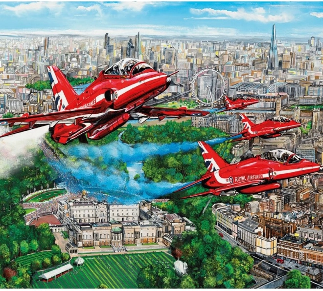 Puzzle Red Arrows deasupra Londrei 1000 de piese