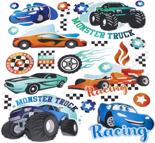 Abțibilduri termocolante Monster Truck – coală mare 20 × 30 cm