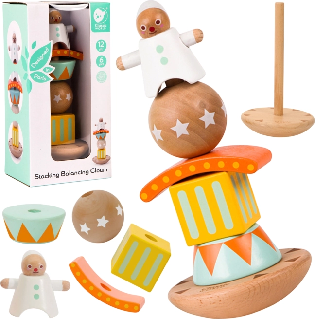 Puzzle din lemn Clovn Balancer Classic World