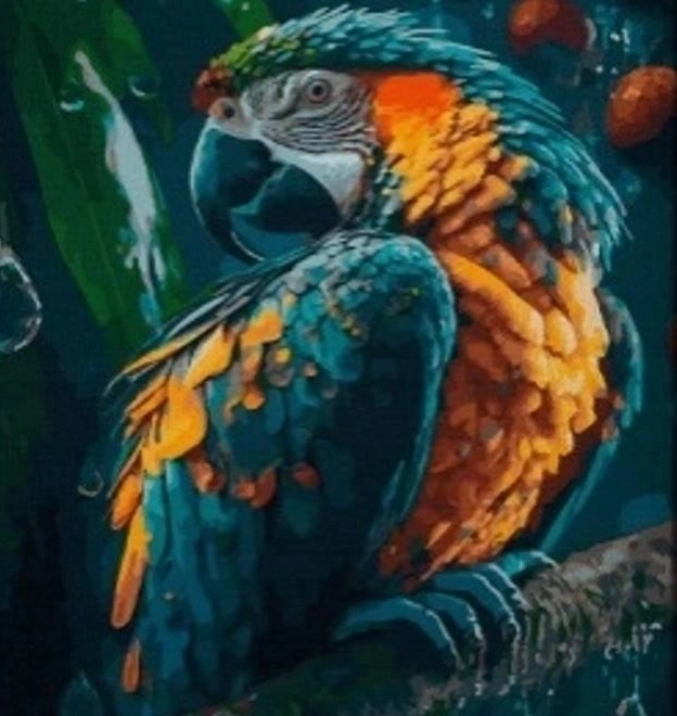 Pictură cu diamante Papagal 30x40 cm
