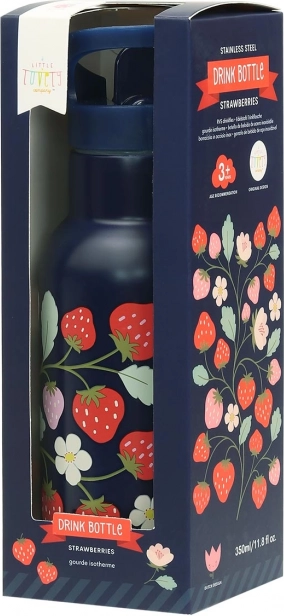 A Little Lovely Company Sticlă de băut din oțel inoxidabil 500 ml – Căpșuni