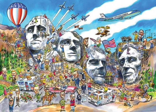 Puzzle DoodleTown: Mount Rushmore 1000 piese – COBBLE HILL