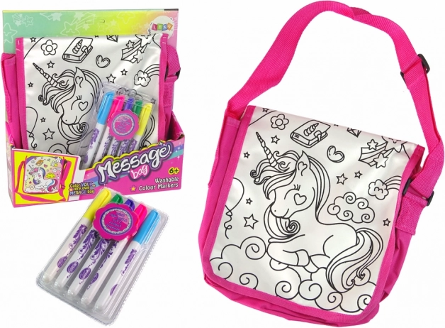 Set creativ – colorează-ți poșeta cu unicorn DIY