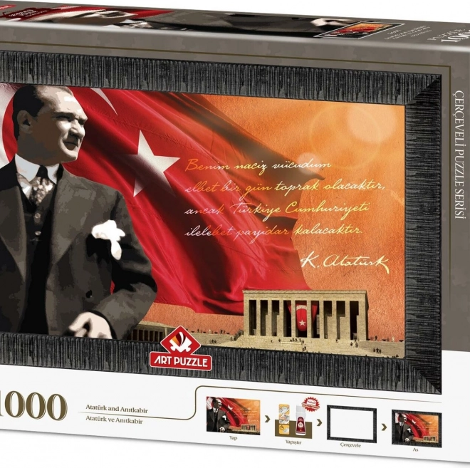ART PUZZLE Puzzle cu cadru și lipici 3in1 1000 piese – Atatürk și Anitkabir