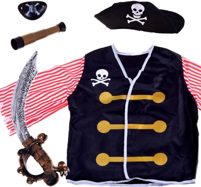 Costum de pirat pentru copii cu sabie și accesorii