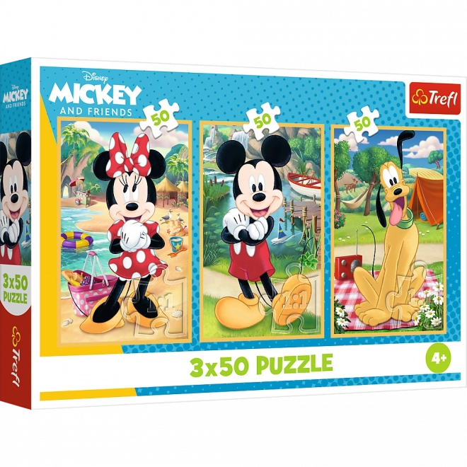 Puzzle 3x50 DISNEY – Șoriceii în vacanță