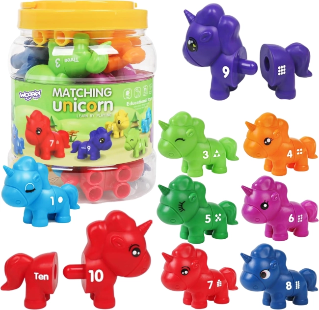 WOOPIE Jucărie educativă Unicorni Montessori 13 buc