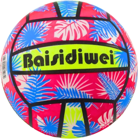 Minge de cauciuc cu frunze roz-albastru 24 cm