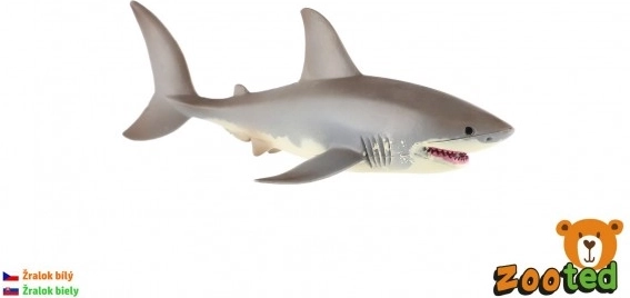 Figurină din plastic rechin alb 17 cm