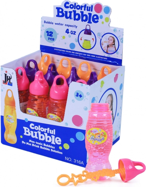 Sticlă de baloane de săpun 115 ml – soluție colorată pentru copii