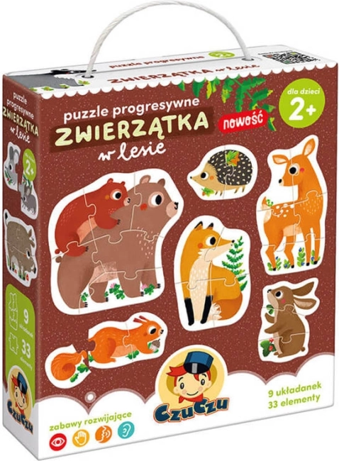 CzuCzu puzzle progresive Animale din pădure