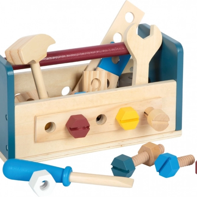 Banc de lucru din lemn și ladă pentru unelte 2 în 1 SMALL FOOT Workshop