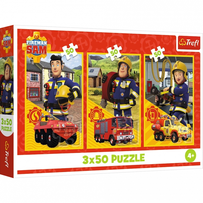 Puzzle 3x50 - Echipa de la stația de pompieri Pompierul Sam