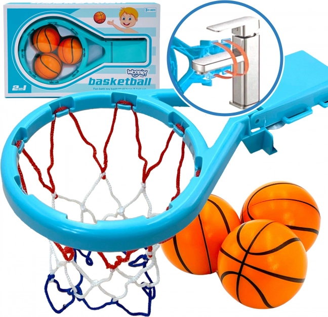 coș de baschet pentru baie WOOPIE cu set de mingi 2‑în‑1